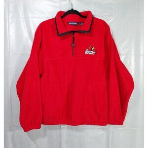 Holloway Fleece Quarter Zip Men's Med‎ Louisville Cardinals Collegiate Football